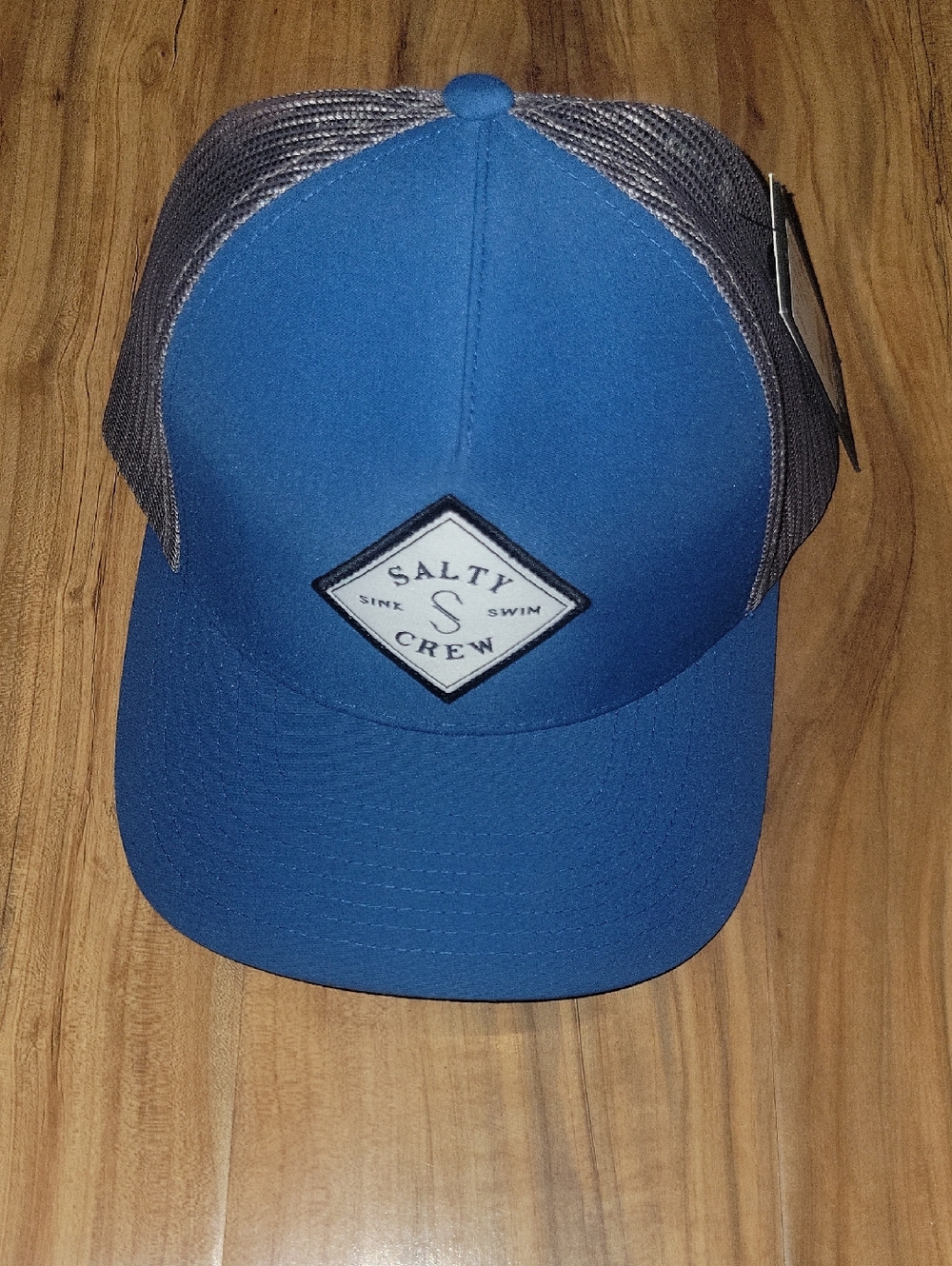 Salty Crew Royal Blue and Gray Mesh Trucker Hat